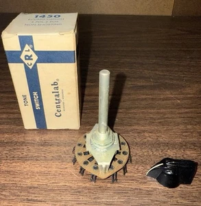 Interruttore Econo Vintage Centralab Azione Rotante 4 POL 2 POS Non Cortometraggio 1450 - Foto 1 di 2