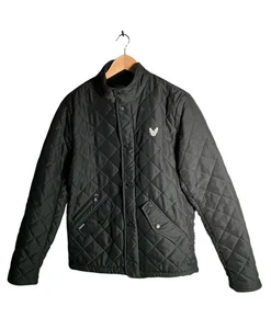Chaqueta Diesel Para Hombre Talla M Negra Logo Acolchada Forrada de Vellón Cremallera Completa Botón a Presión - Imagen 1 de 16