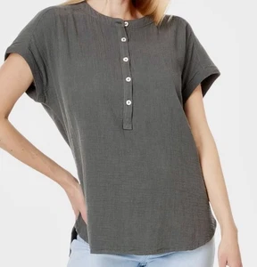 Nuevo con etiquetas Faherty Dream Algodón Gasa Desmond Top Lavado Negro MEDIANO Ventas al por menor $98 Nuevo con etiquetas - Imagen 1 de 5