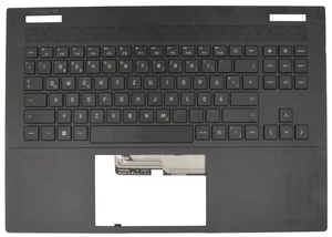 Original GERMAN Keyboard w/ Palmrest Cover HP OMEN 16-XD 16-WD 16-WF 16-U RGB - Afbeelding 1 van 2