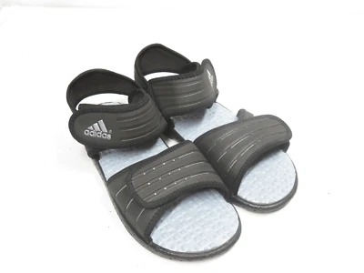 Adidas Adjustable Sport Water Sandals Boy Black Silver Size 5 - Image 1 of 4