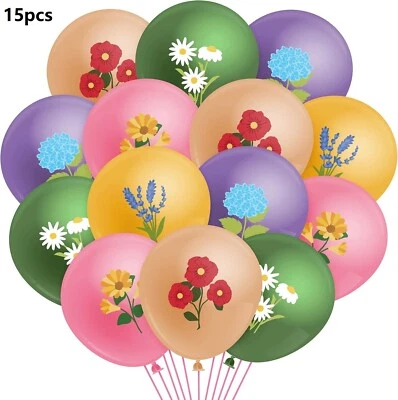 Globo Flor Margarita Amapola Lavanda Jardín Cumpleaños Fiesta Decoración 12" 15 un. Foto 1 de 4