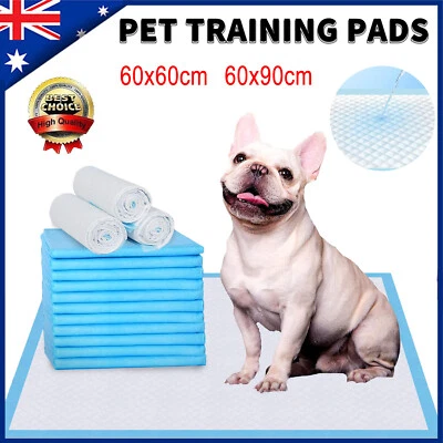 AU Pet Training Pads Puppy Toilet Dog Pee Indoor 60x90cm 60x60cm Super Absorbent - image 1 of 4