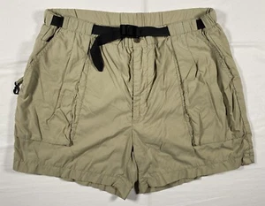 Vintage LL Bean Mens Lightweight Fly Fishing Pull On Nylon Shorts Size L Belted - Picture 1 of 11
