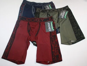 New 3 JOCKEY SPORT MIDWAY BRIEF 10742 moisture wicking GREEN BLUE WINE keyhole S - Picture 1 of 8