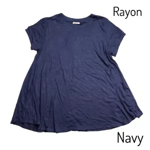 XL ERIKA LuLaRoe ~ EINFARBIG MARINEBLAU ~ Swing-Top; Größen 16-18; neu mit Etikett - Bild 1 von 2