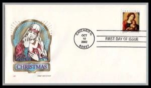 US FDC # 3675 37c Madonna & Child HF Blue Cachet 2002, 9p3491 - Picture 1 of 1