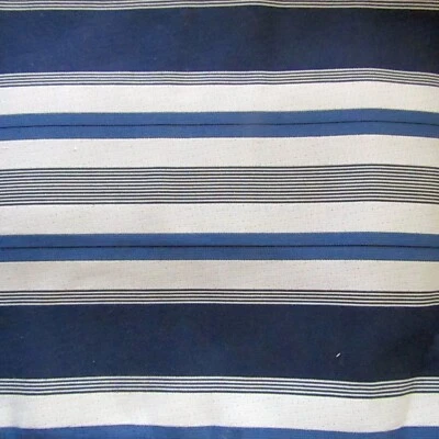 Navy Stripe Polyester Fabric 1 & 3/8 Yards by 56" Wide - Image 1 of 4
