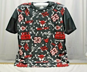 FRPLY Chicago Bulls Schwarz Kurzarm Graffiti Allover Print Gr. 5xl - Bild 1 von 8
