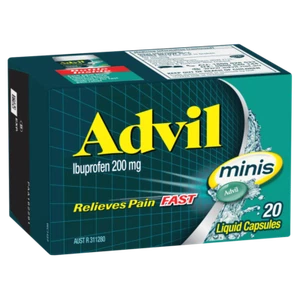 Advil Minis 20 Capsules Relieves Pain Fast Ibuprofen 200mg - Picture 1 of 1