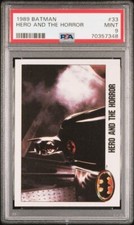 1989 TOPPS BATMAN HERO AND THE HORROR #33 PSA 9, POP OF 2, 1 HIGHER