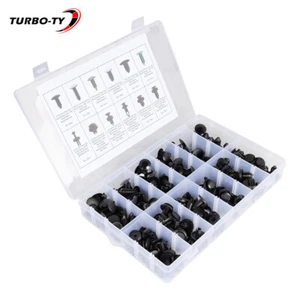 Auto Push Clips Retainer Assortment Kit Car Shield Pin Rivet Fasteners New - Foto 1 di 24