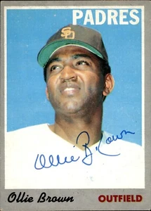 Ollie Brown Signed 1970 Topps #130 Autographed Padres 72975 - Picture 1 of 1