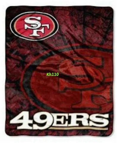 NFL San Francisco 49ers Plush Raschel Throw 50"x 60" Cover