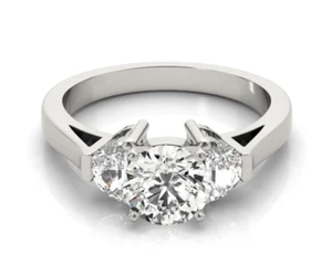 Anello di Fidanzamento 1,80 Ct IGI GIA Diamante Coltivato in Laboratorio Taglio Tondo 950 Platino - Foto 1 di 9