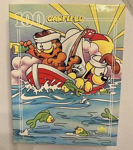 VTG Golden Garfield & Odie Jigsaw Puzzle 100 pc 1978 Ship Boat Fish SEALED! - Picture 1 of 4