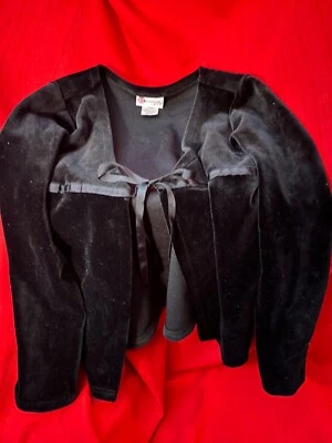Genuine Girl Velour Ribbon Tie Front Shrug Sweater Medium 8/10 - Image 1 of 4