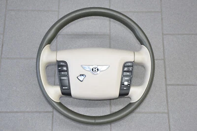 Bentley Continental Flying Spur GT Lenkrad Leder Steering Wheel Grün/Beige - Bild 1 von 4