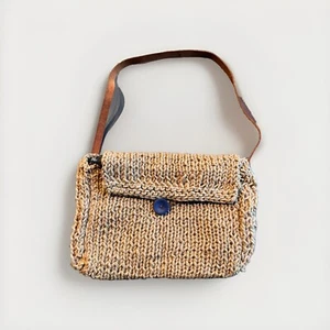 Vintage Purse Natural Straw Handbag Handmade - Picture 1 of 10