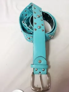 Kids Canvas Web Toddler Girls Stud Blue Belt Size M/L - Picture 1 of 1