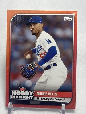 2024 Topps Hobby Rip Night #17 Mookie Betts Red Rare Dodgers - Image 1 of 2