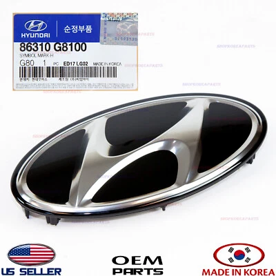 Front Grille Emblem Sonata 2018-2019 New Original Hyundai H Mark Ornament - Изображение 1 из 3