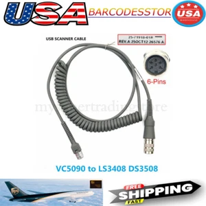 USB Scanner Cable CBL-71918-11R same as 25-71918-01R 9ft VC5090 to LS3408 6Pin - Picture 1 of 5