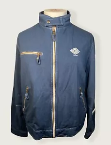 Mens LONSDALE Blue Jacket Size L Cotton Denim England Zips - Picture 1 of 12