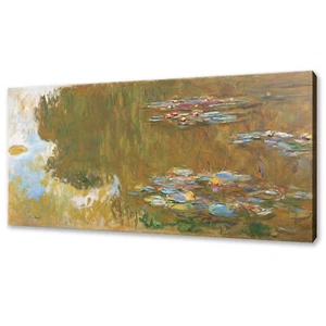 Claude Monet The Water Lily Pond Reproduction Canvas Print Picture Wall Art - Picture 1 of 7