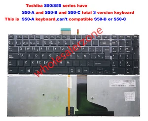 New for Toshiba S55-A5295 S55-A5255 S55-A5256 S55-A5257 Keyboard backlit Spanish - Picture 1 of 4
