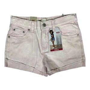 Pantaloncini Levi's Big Girls rosa ragazza denim taglia 12 regular casual estivi - Foto 1 di 7