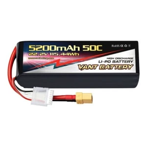 VANT 6S 22.2V 5200mAh 50C Lipo Battery w XT90 CORALLY POWERHOBBY LECTRON ARRMA - Picture 1 of 1