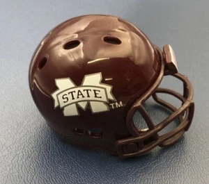 CASCO DE FÚTBOL AMERICANO PROFESIONAL DE BOLSILLO DE LOS BULLDOGS DEL ESTADO DE MISSISSIPPI NCAA RIDDELL - Imagen 1 de 2