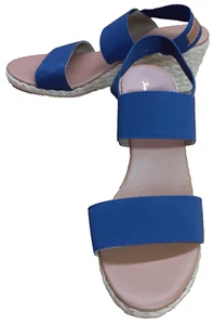 Tommy Bahama Damen-Sandalen 8,5 M Sakura Espadrilles blau offene Zehenpartie Keilabsatz Freizeit - Bild 1 von 23