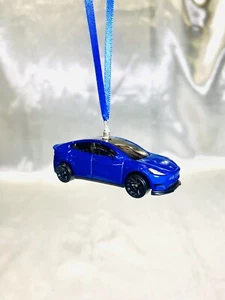 NUOVO TESLA Modello Y Blu Auto Decorazione Natalizia Ev Regalo Regalo 3 S X Roadster - Foto 1 di 5