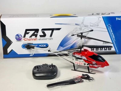 Remote Control Helicopter RC Metal Alloy Shark 3.5CH 2.4GHz LED Kids Gift 14+ UK - Image 1 of 4