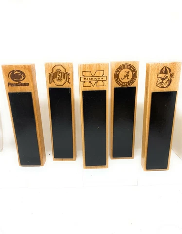 NCAA Engraved Chalkboard Chalk Style Beer Tap Handle ACC SEC Big 10 12 Pac BYU Cover
