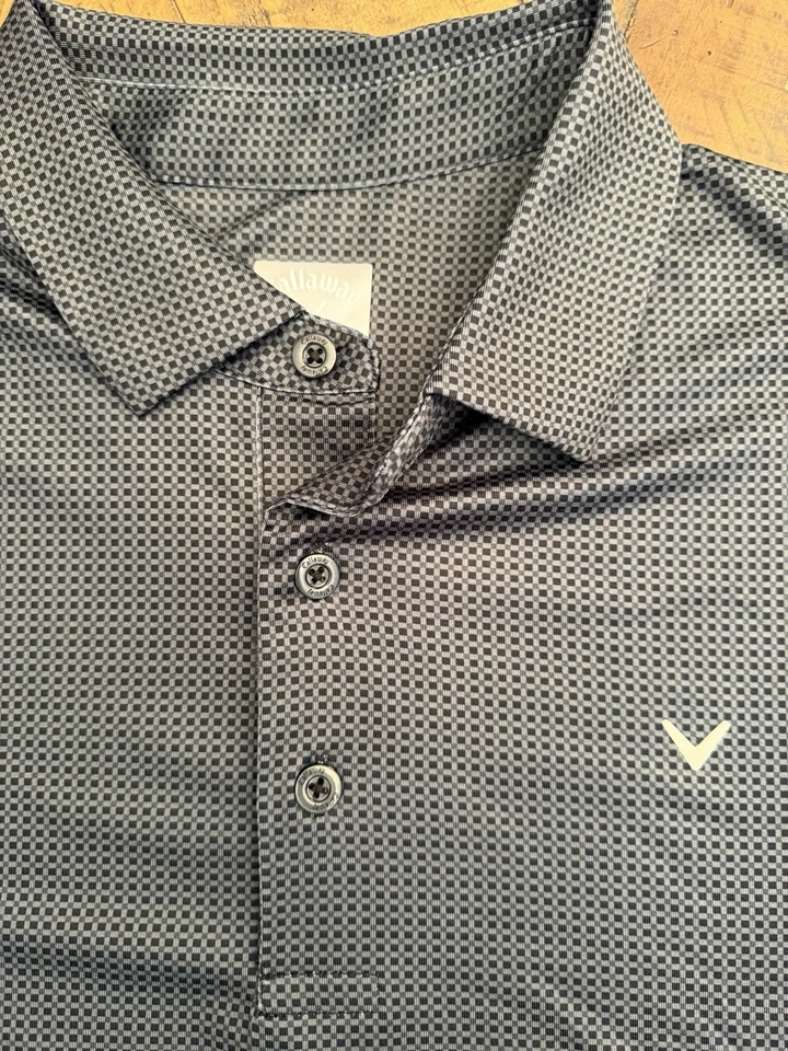 Camisa Polo Callaway Para Hombre Grande Negra Opti Dri Fit Golf Informal Manga Corta 108 Foto 1 de 4