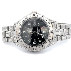 Mens Breitling Superocean Stainless Steel Automatic Diamond Watch - Picture 1 of 9