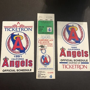 1986, 91 And 90 California Angels Ticket And Official Schedules (BINLA3) - Picture 1 of 6
