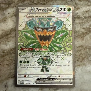 Teal Mask Ogerpon ex 190/167 Full Art Rare Twilight Masquerade Pokemon TCG NM - Picture 1 of 2