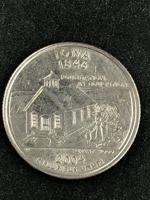 U.S. Quarter - 2004 -Iowa (1846) Good Condition - Image 1 of 2