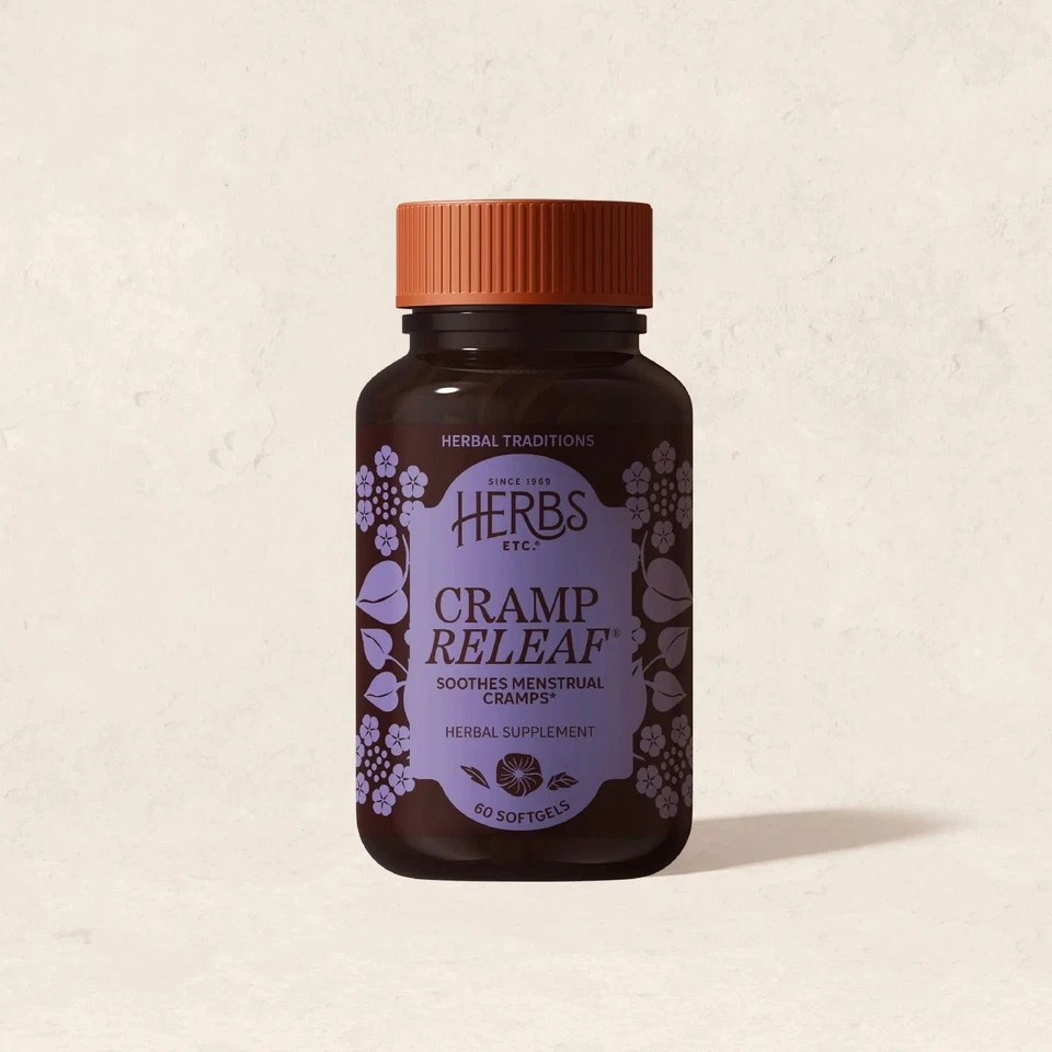 Herbs Etc Cramp ReLeaf (menstrual) 60 cápsulas blandas Foto 1 de 1