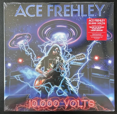 ACE FREHLEY 10,000 VOLTS RED BLUE SPLATTER VINYL LP LIMITED NEW SEALED MINT - Image 1 of 2