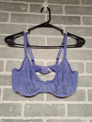 Apt. 9 Womens Lace Unlined Everyday Elegance Bra Blue Sexy Femenine Bra Size 36D - Image 1 of 4