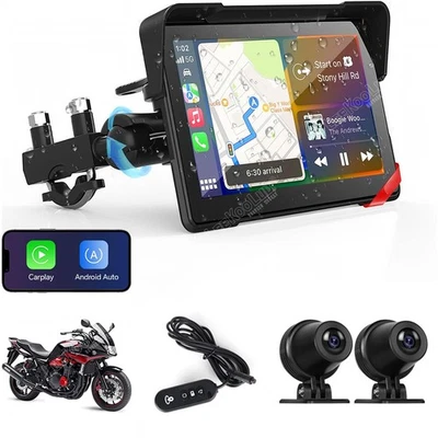 5" Motorrad CarPlay Android Auto Bildschirm Navigation GPS für Motorrad TPMS DVR - Bild 1 von 4