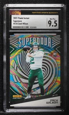 2021 Panini Instant NFL Supernova /3357 Zach Wilson CSG 9.5 Mint Plus Rookie RC - Image 1 of 2