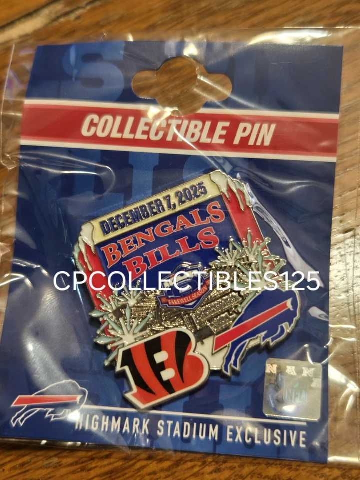 Buffalo Bills VS Cincinnati Bengals Game day Pin 12/7/2025 Highmark NEW - Image 1 of 1