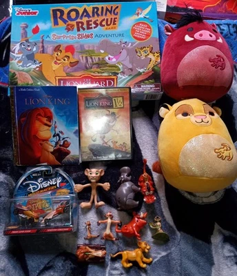 The Lion King DVD + Collectibles Lot -Simba-Pumbaa-Timon-plush - Image 1 of 4