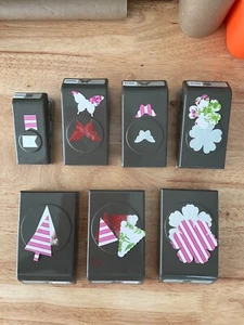 Stampin Up! Lot Of 7 Decorative Label Hole Punches For Cards And Scrapbooking - Picture 1 of 6